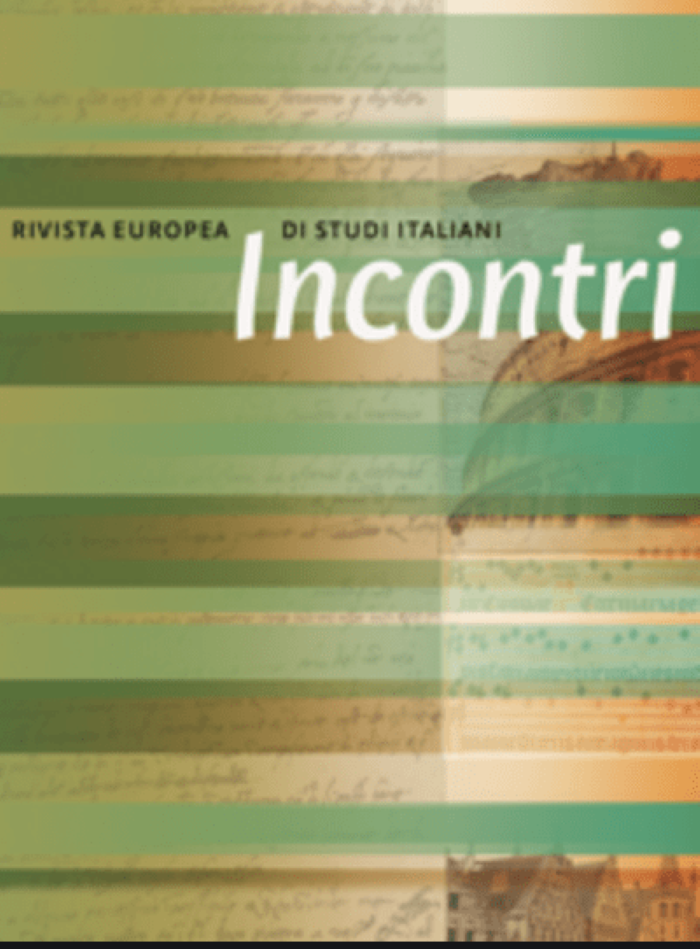 Cfp &quot;Incontri. Rivista europea di Studi Italiani&quot;